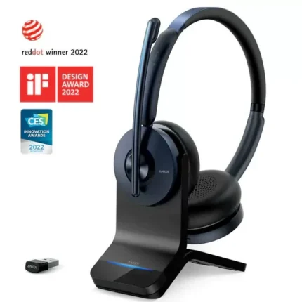 Anker PowerConf H700 – Active Noise Cancelling Bluetooth Headset with Charging Stand – A3510034