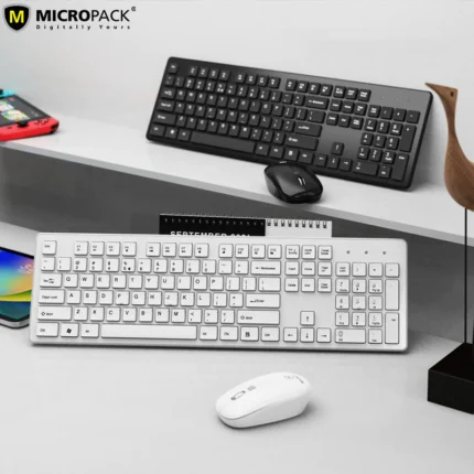 Specs & Details Keyboard Key Type: Membrane Key Number: 104 keys Dimension: 440x130x28mm Mouse Resolution: 1000-1600 DPI Button Number: 4(Left key, right key, scroll, DPI switch) Dimension: 100x58x32mm Wireless Technology: RF 2.4GHz Wireless Range: ≦10 meters Receiver: Nano receiver System Requirements: Windows 10/8/7/Vista/XP, Mac OS X 10.4 or later, Linux Warranty: 1 year warranty Box Content: 1. Wireless mouse 2. Wireless keyboard 3. USB receiver 4. User manual 5. Warranty card